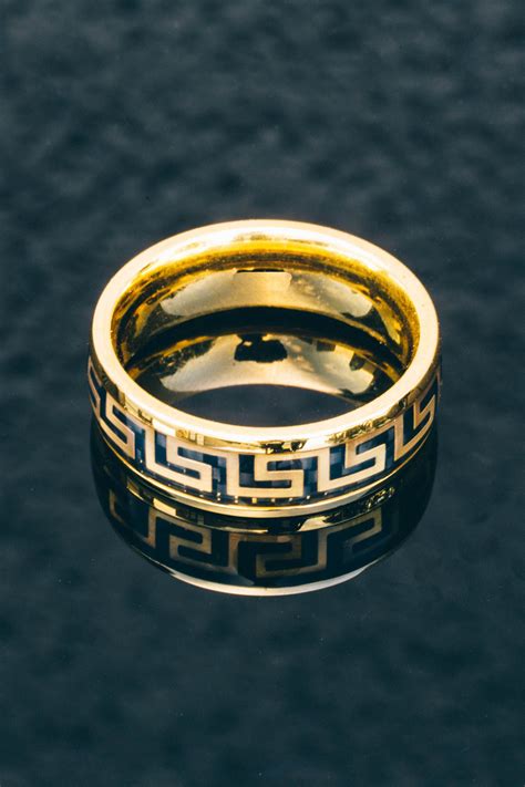 mens rings versace|Versace men's wedding rings.